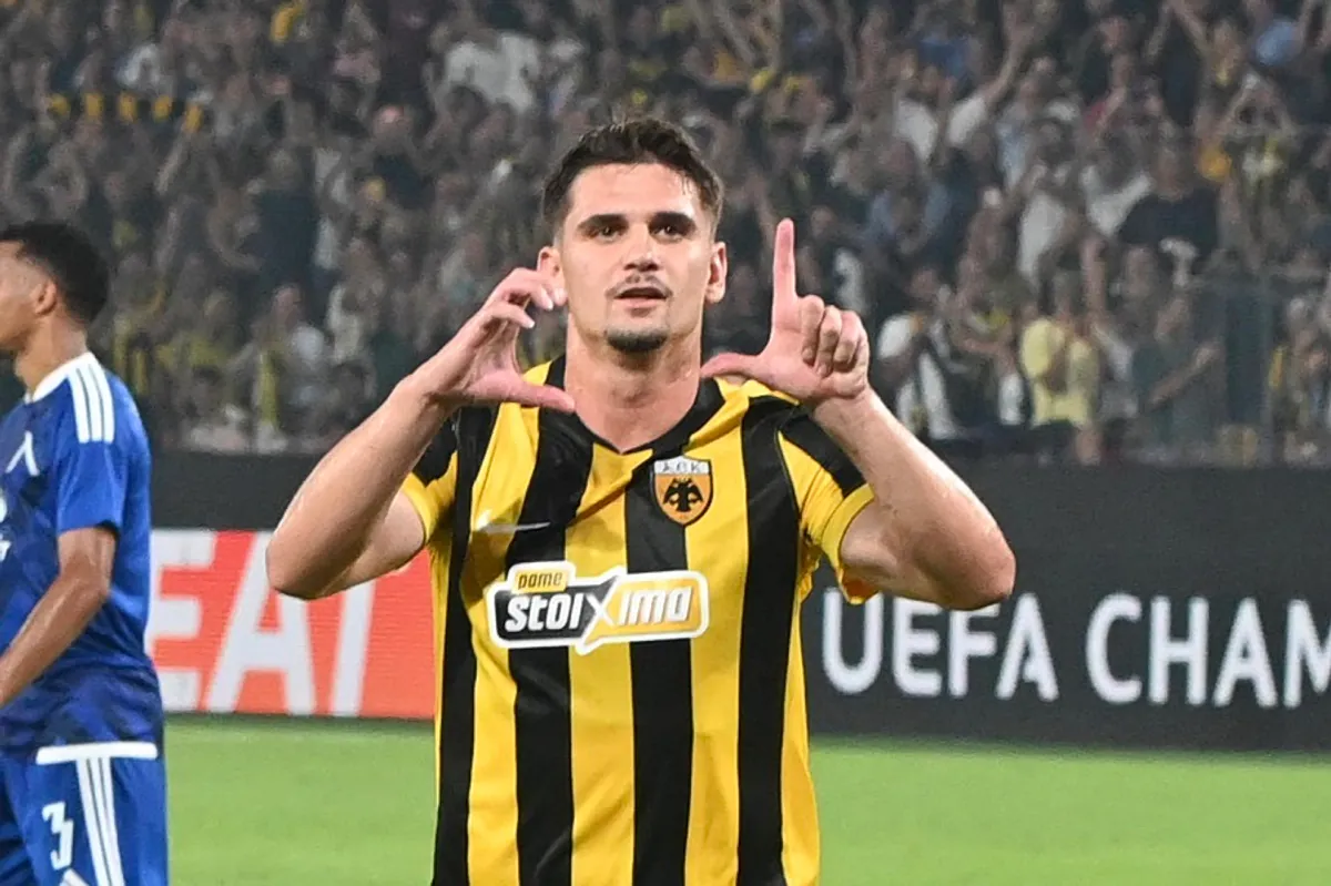 AEK Athen erzielt viertes Tor gegen Lewski Sofia durch Marin-Elfmeter