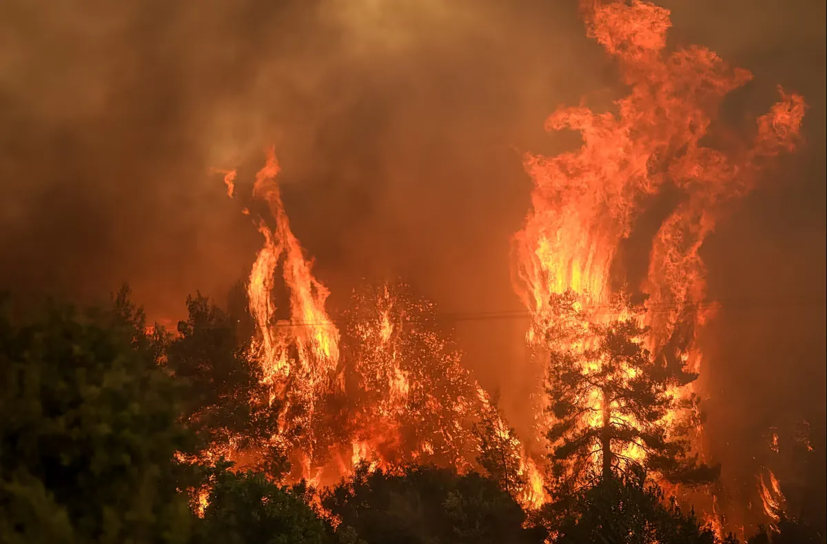 Erhöhtes Waldbrandrisiko in Attika und vier weiteren Regionen am Sonntag