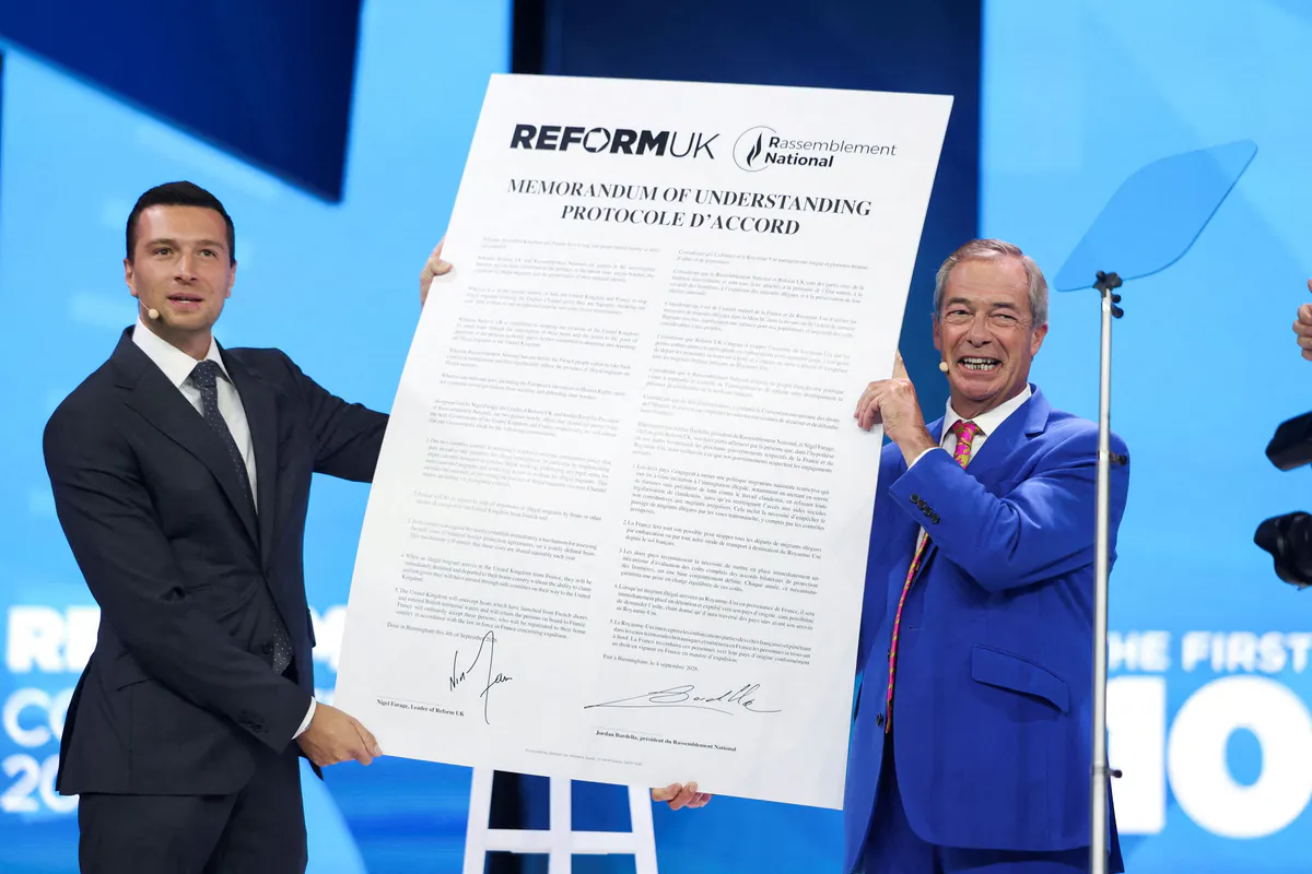Farage und Bardella unterzeichnen Abkommen zur Rückführung von Migranten