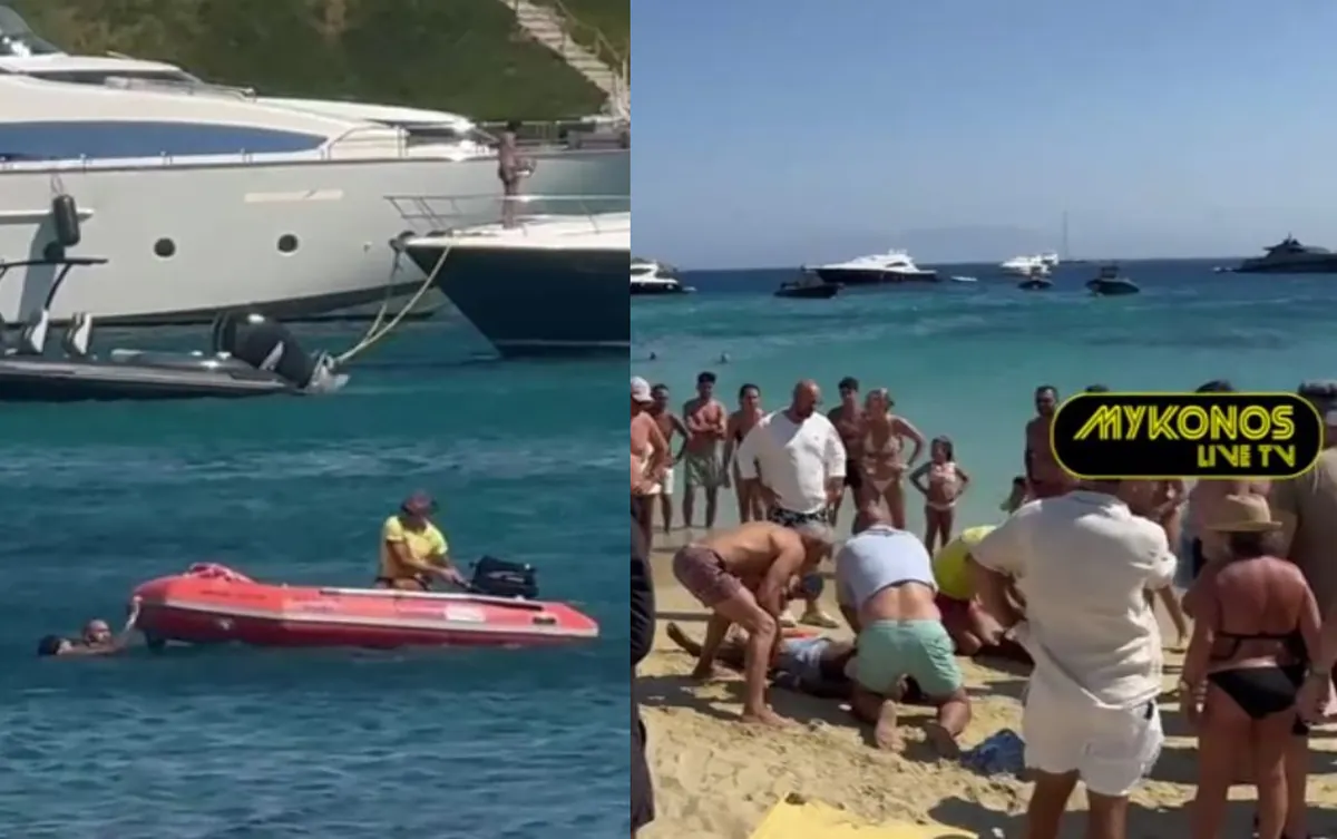 Tragödie auf Mykonos: Tourist ertrinkt am Strand von Psarrós trotz verzweifelter Rettungsversuche