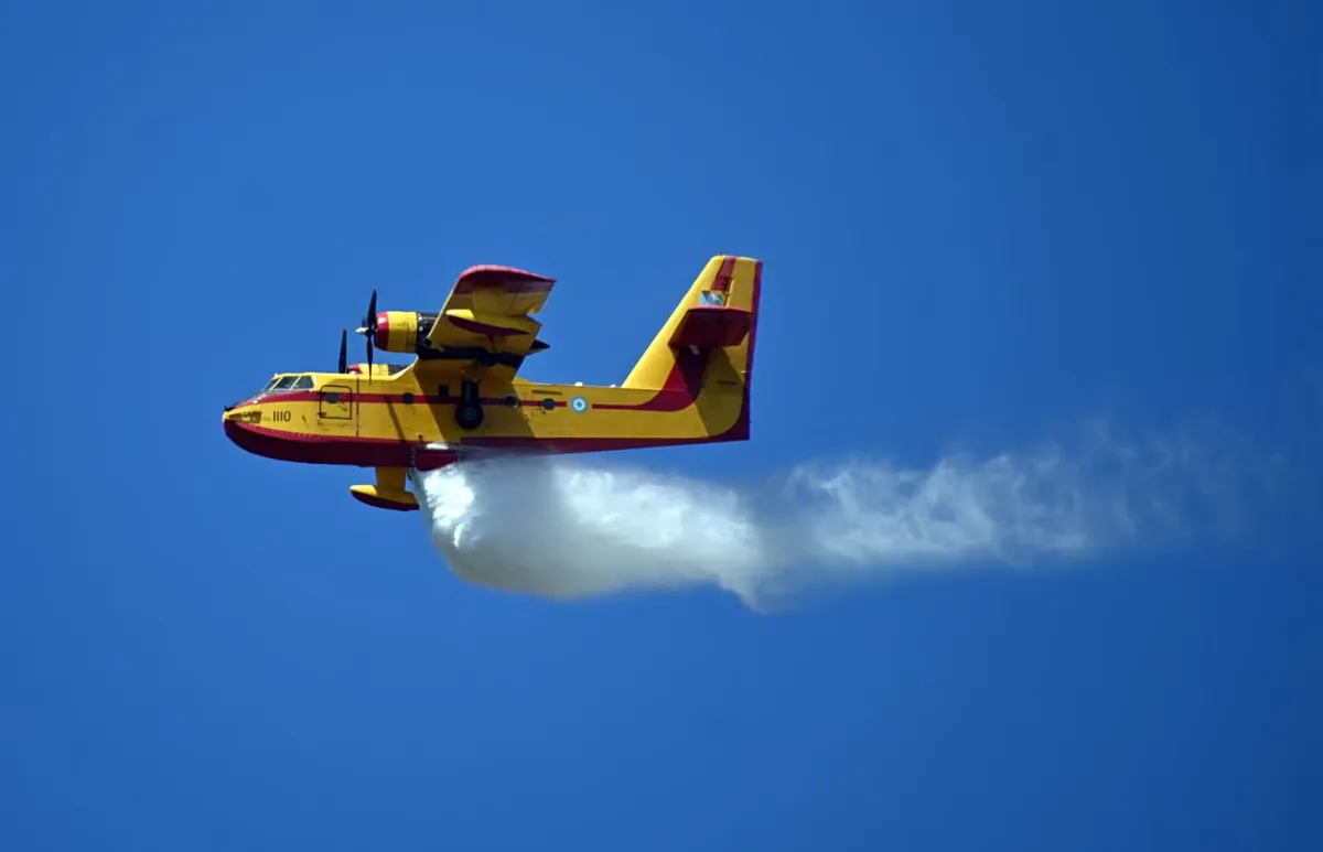 Waldbrand auf Andros: Einsatzkräfte kämpfen gegen die Flammen
