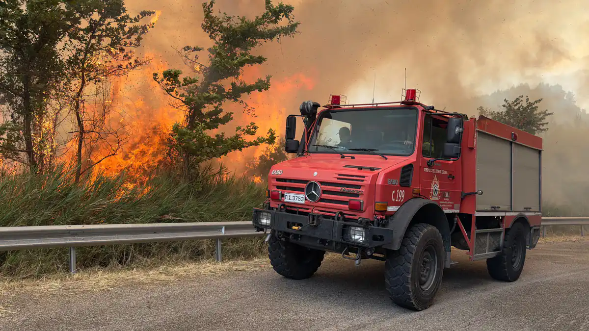 Waldbrand in Potamoula, Ätolien-Akarnanien: Frühwarnung über 112-System