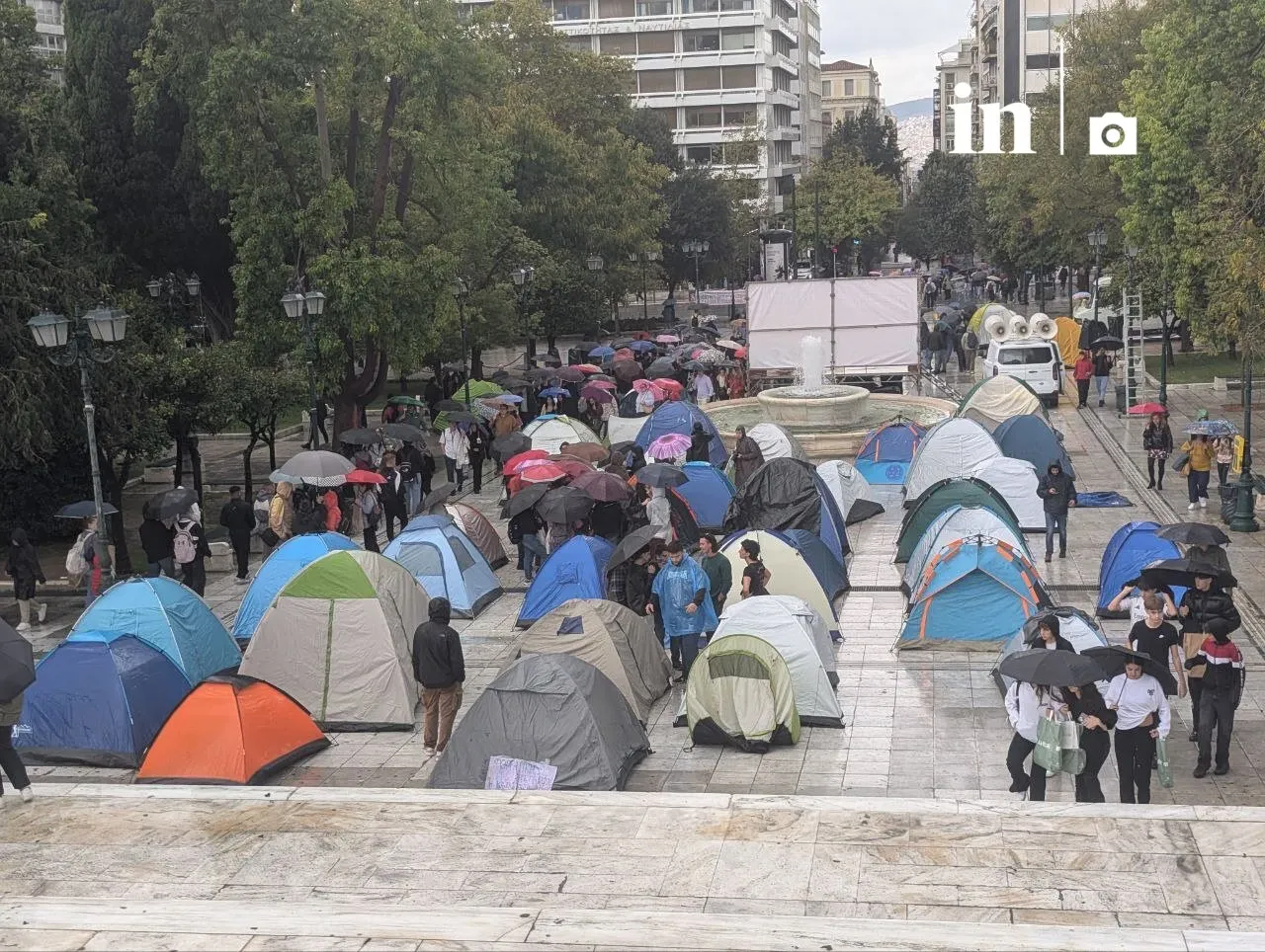 Studentenproteste in Athen: Lagerbildung am Syntagma-Platz