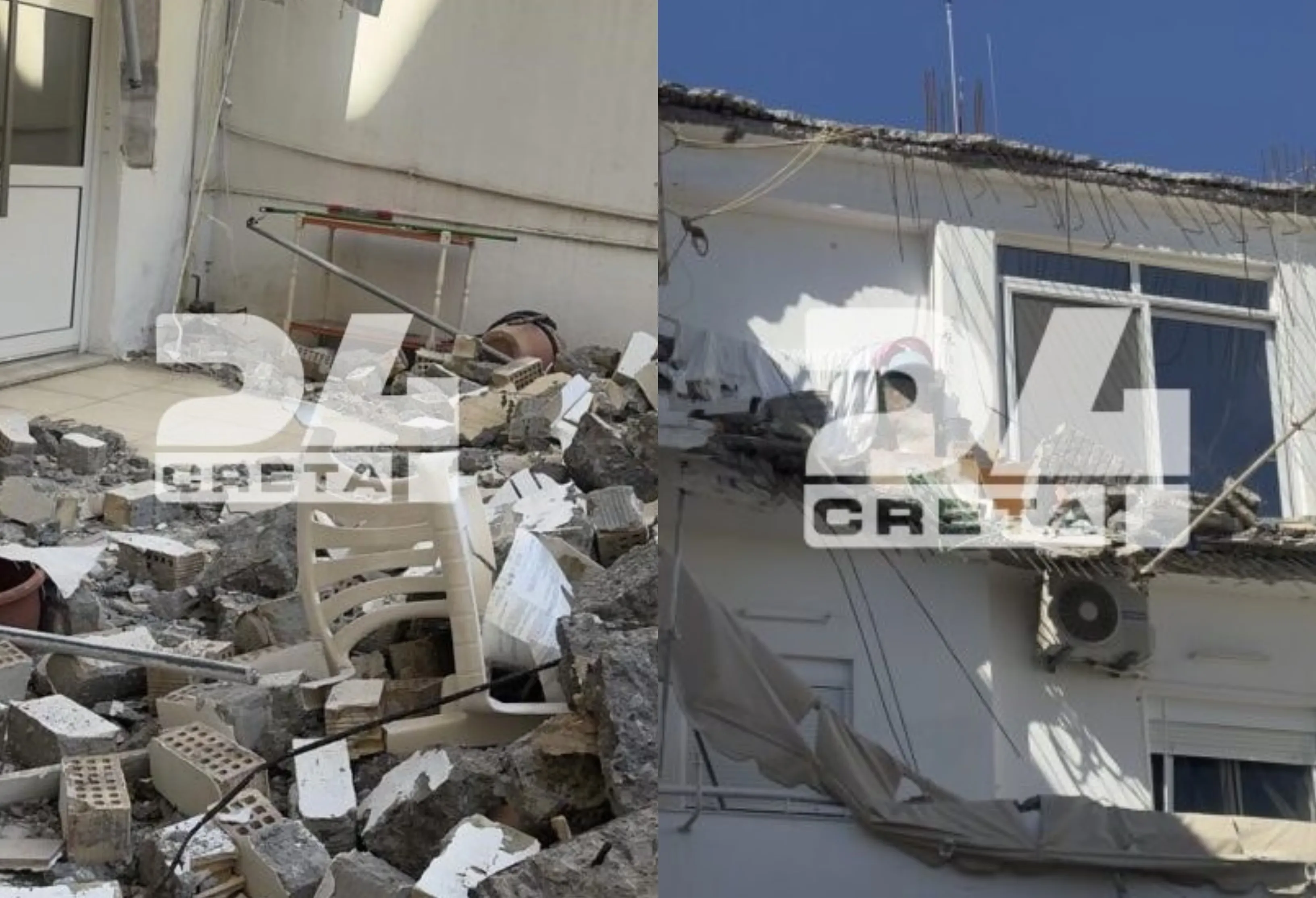 Gebäudeeinsturz in Heraklion sorgt für massive Schäden