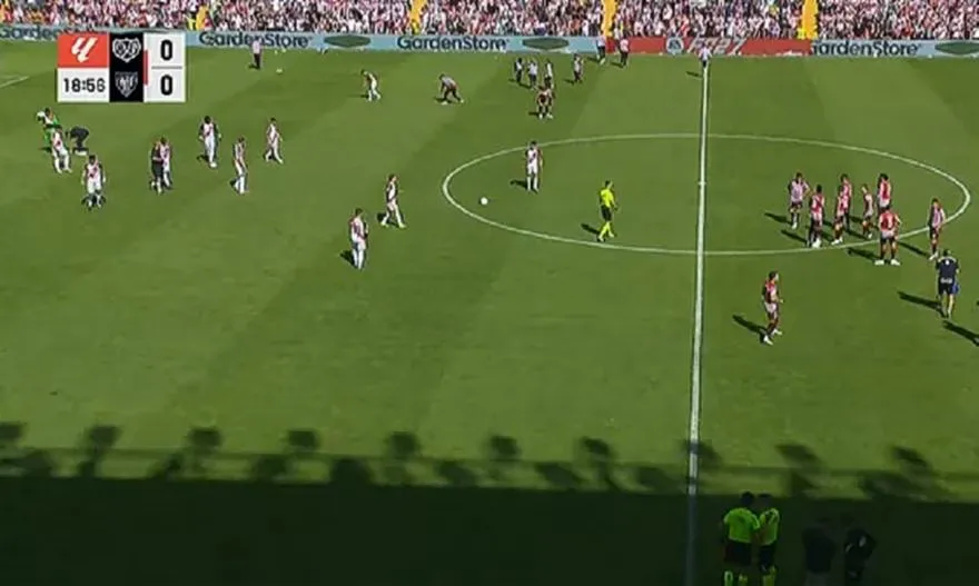 Rayo Vallecano Bilbao Spiel abgebrochen nach Protesten