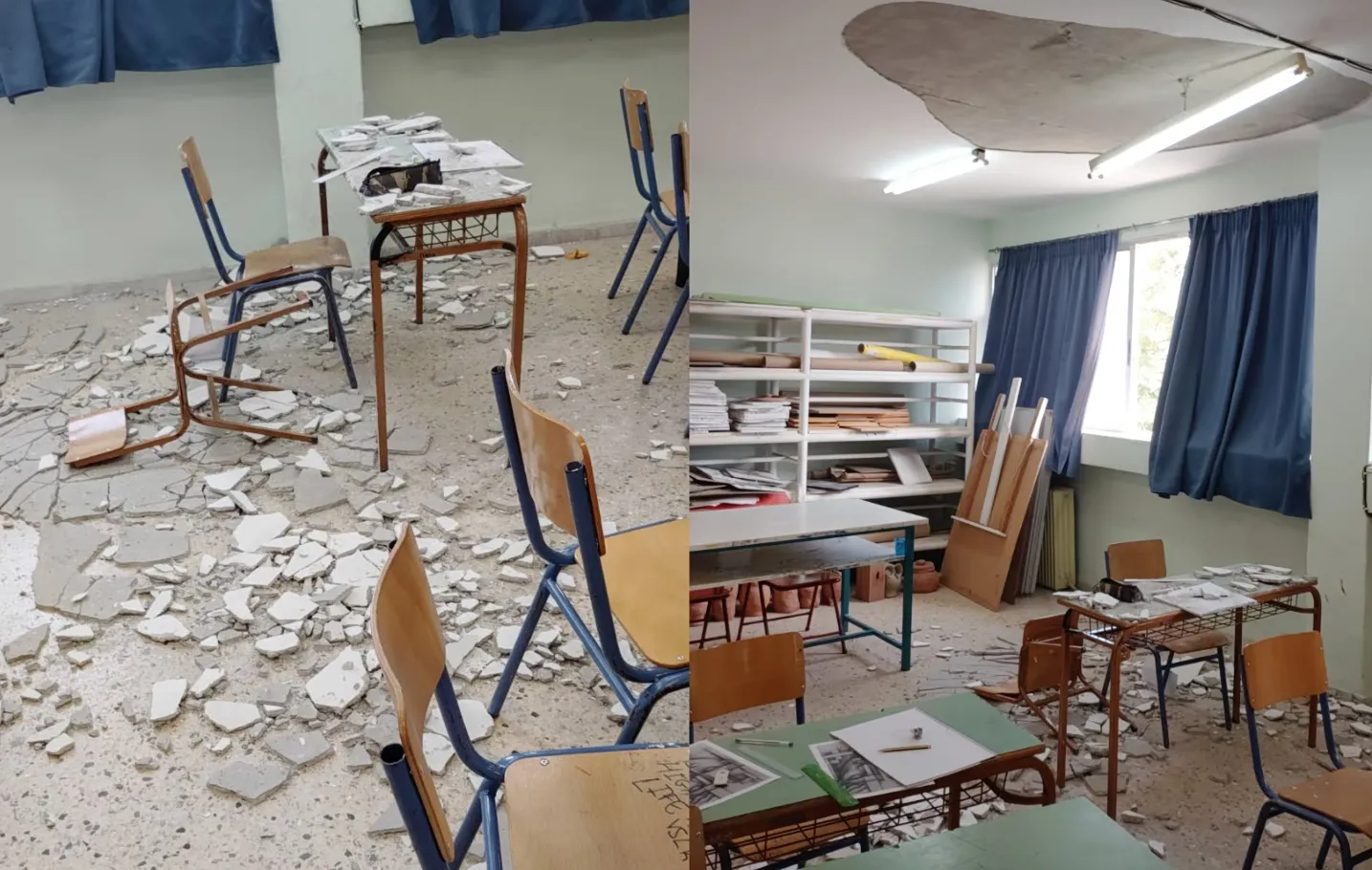 Gymnasio Vasilikon Schließung: Deckensturz prüft Ingenieure